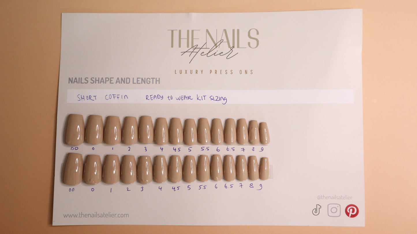 Nude Beige RTW Sizing Kit