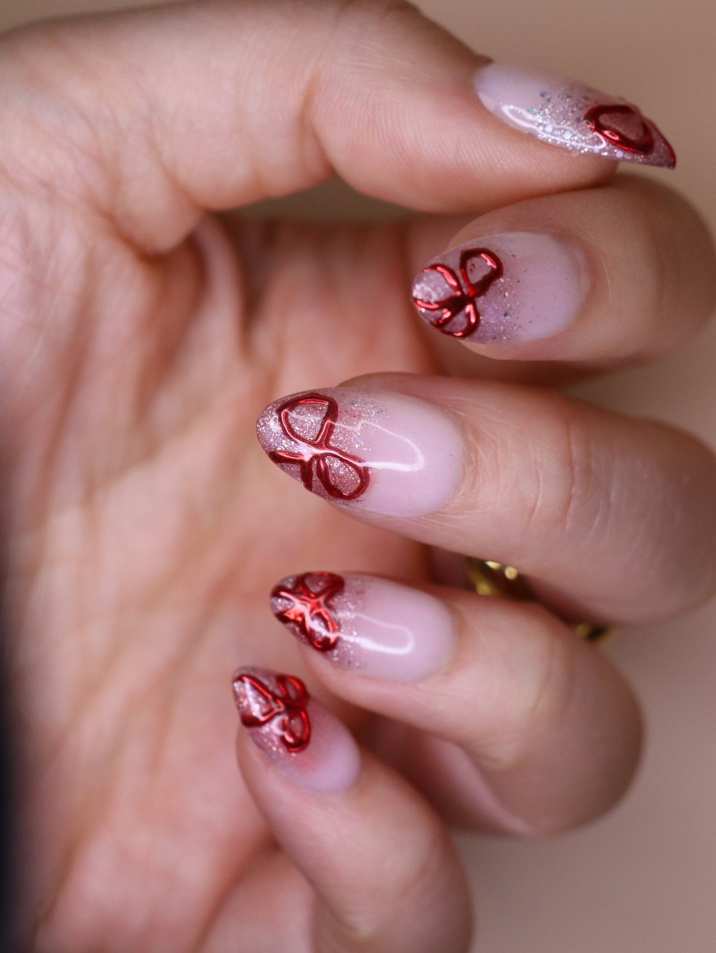 Glitter red coquette