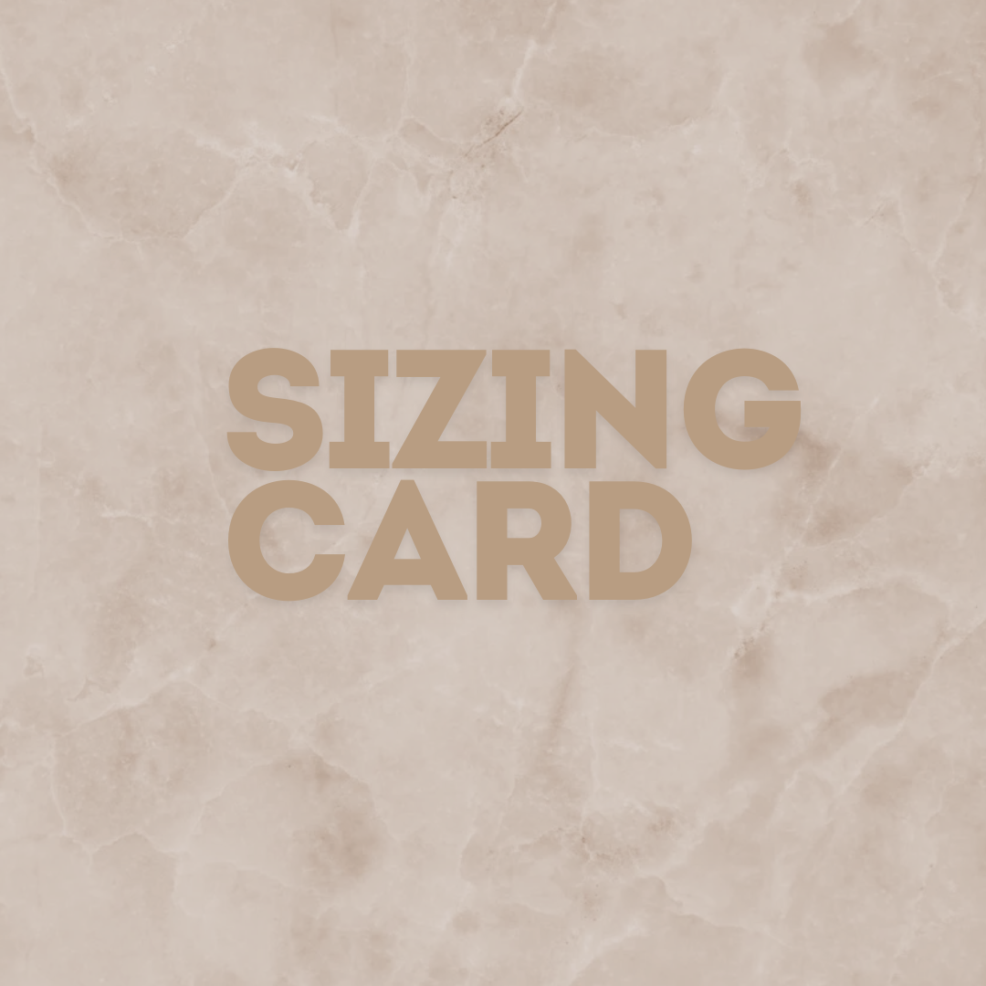 Sizing card