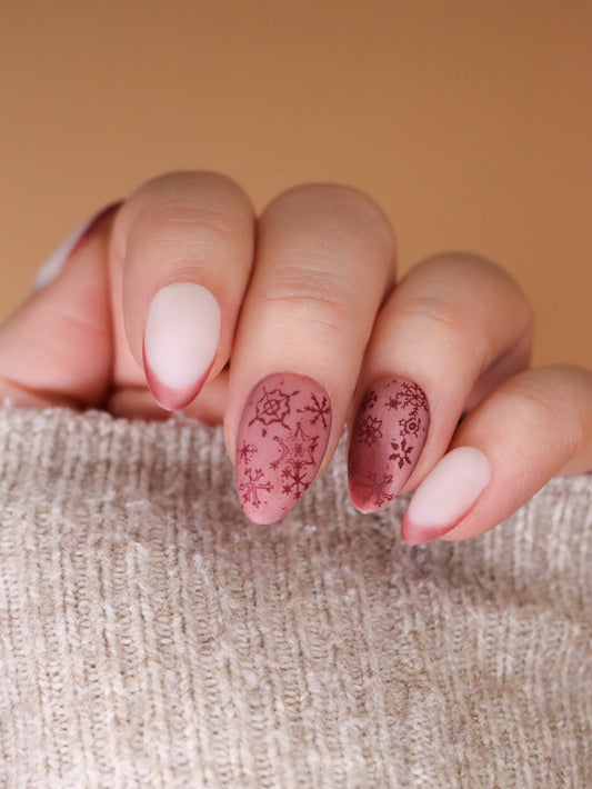 Velvet dusty pink frost